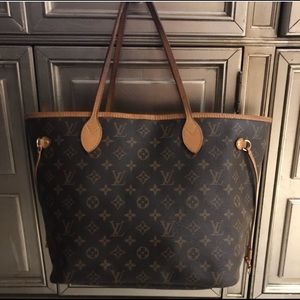 Authentic Louis Vuitton Neverfull MM Tote Bag